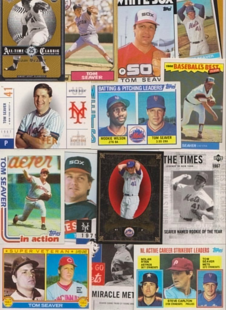 Vintage Tom Seaver Baseball Cards Collection - 40 Unique Cards for Collectors & Fans | Perfect for Trading, Display, and Memorabilia Enthusiasts