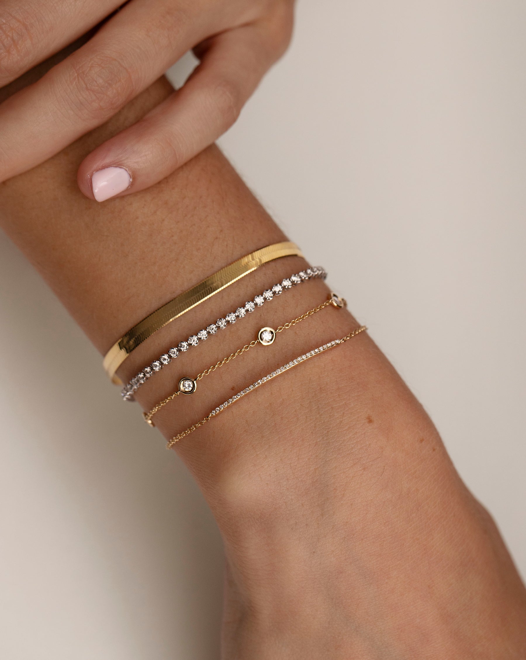 Elegant Diamond Bar Bracelet for Women - 14K Gold Plated Luxury Jewelry Gift for Her - Perfect for Weddings, Anniversaries & Special Occasions