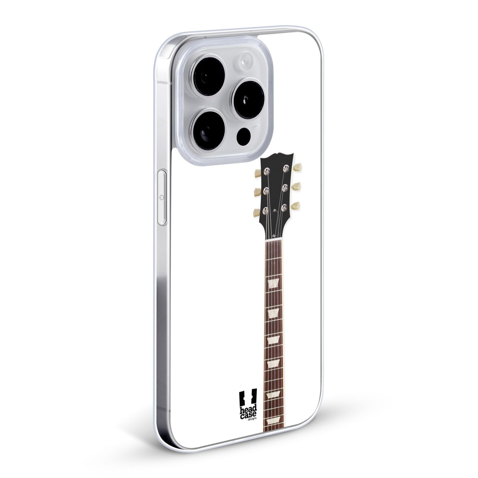 Head Case Designs White Electric Guitar Soft Gel Phone Case - Compatible with Apple iPhone 7/8/SE (2020 & 2022 Models) | Protective Shockproof Cover for Music Lovers & Guitar Enthusiasts | Perfect for Concerts, Music Practice & Daily Use