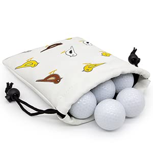 Premium Leather Golf Valuables Pouch with Drawstring Closure - Portable Golf Accessories for Tees, Balls & Personal Items - Perfect for Golf Course, Travel & Outdoor Sports
