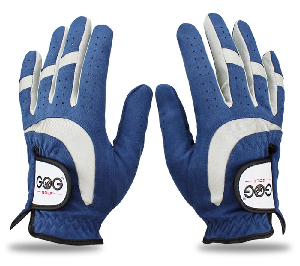 Premium Men's Golf Gloves - Left & Right Hand Microfiber Breathable Non-Slip Gloves (1-Pack, Blue) - Perfect for Driving Range, Course Play & Professional Tournaments