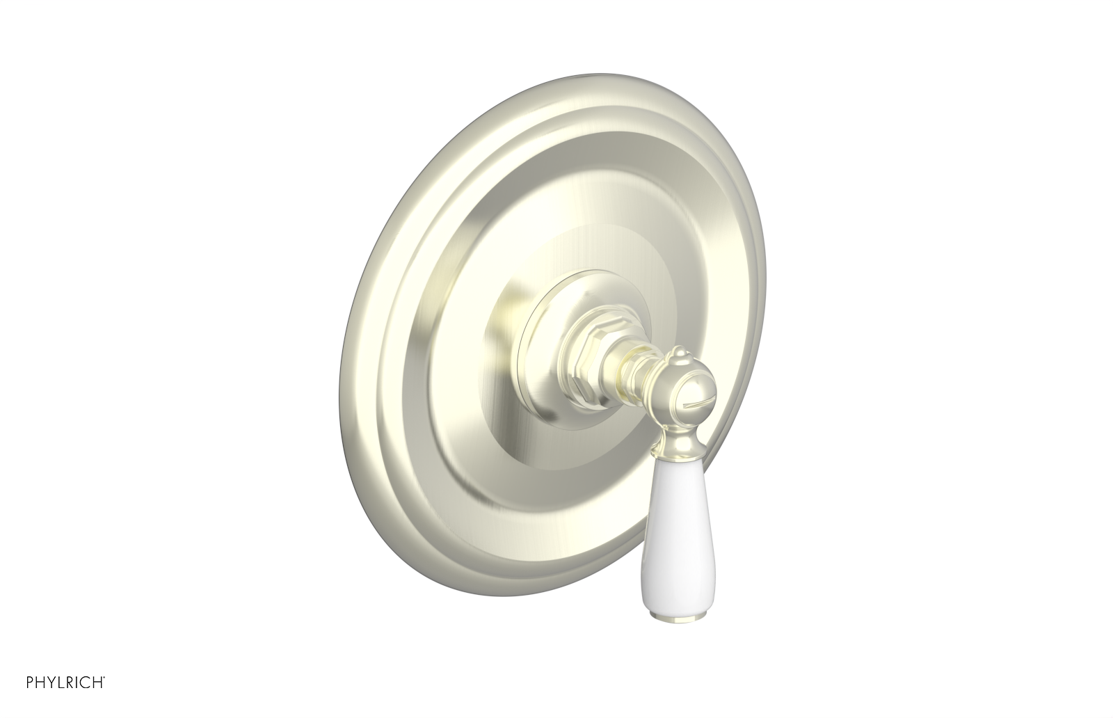 Jamestown Pressure Balance Shower Plate & Handle Trim Kit with White Accents - 4
