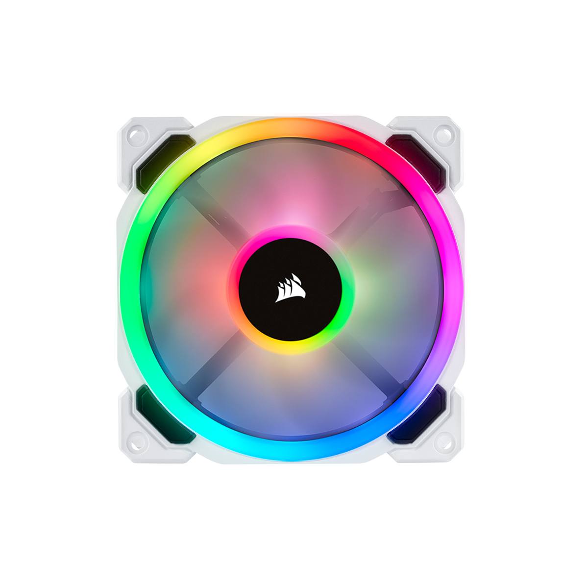 Corsair LL120 RGB 120mm Dual Light Loop PWM Fan - White Single Pack | High Performance PC Cooling for Gaming Rigs & PC Builds