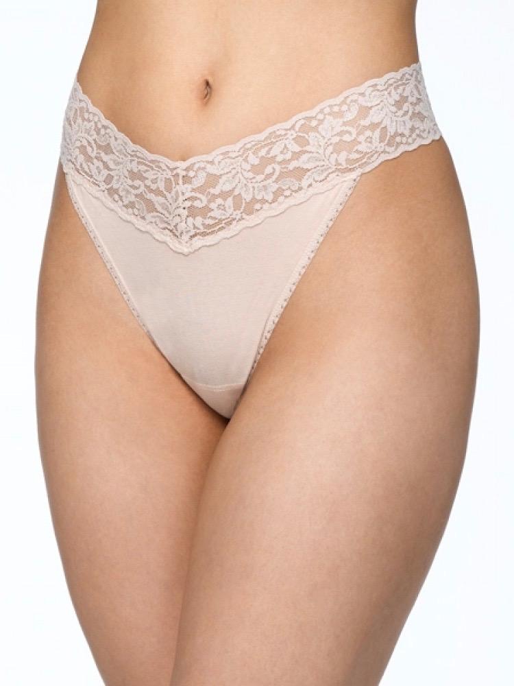 Organic Cotton High Rise Thong Lace Panties for Women - Comfortable & Breathable Underwear for Everyday Wear, Date Night & Special Occasions