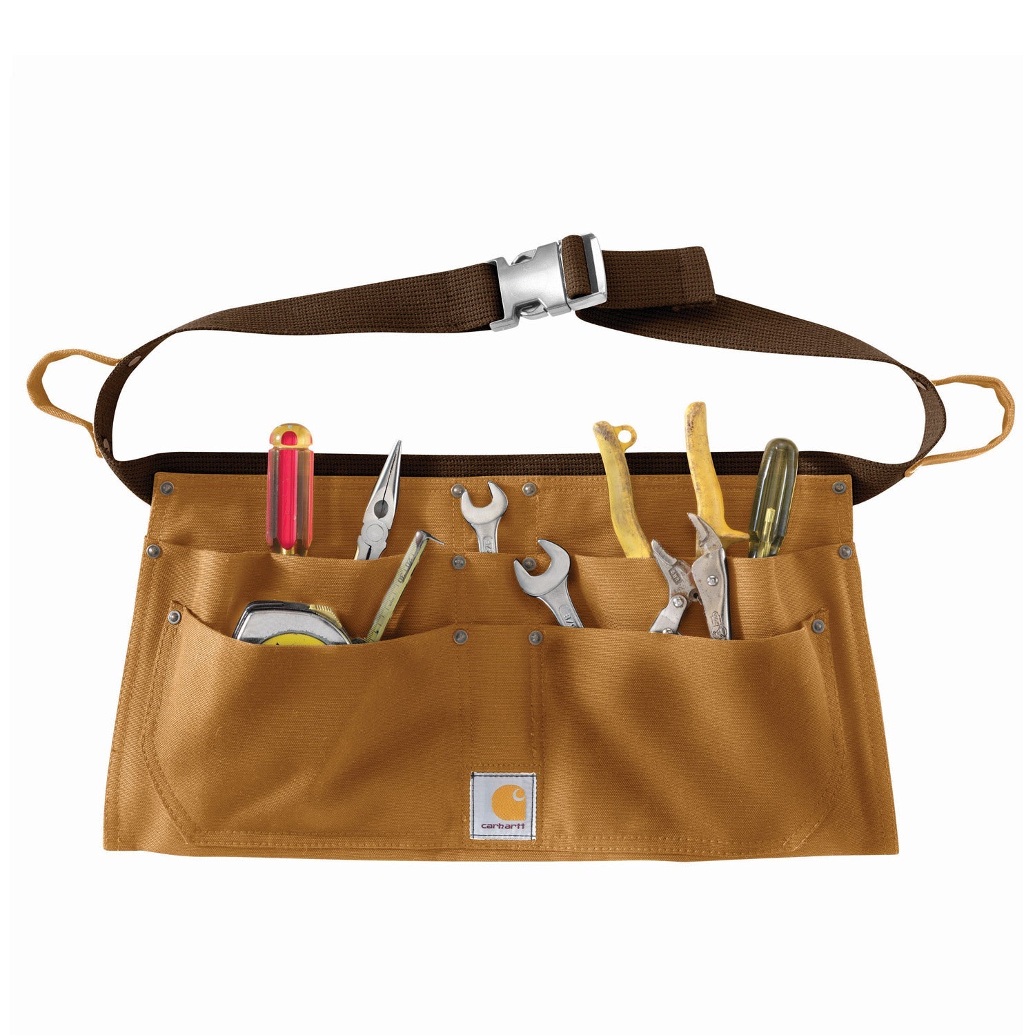 Carhartt Firm Duck Half Apron - Durable Work Apron for Carpenters, Chefs & Craftsmen - Heavy-Duty Tool Storage & Protection for DIY Projects & Professional Use
