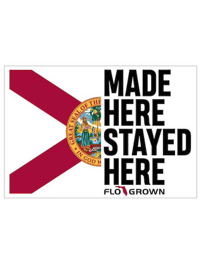 FloGrown FGS 063S Made in USA Patriotic Decal Sticker - White Vinyl - Perfect for Cars, Laptops & Home Decor