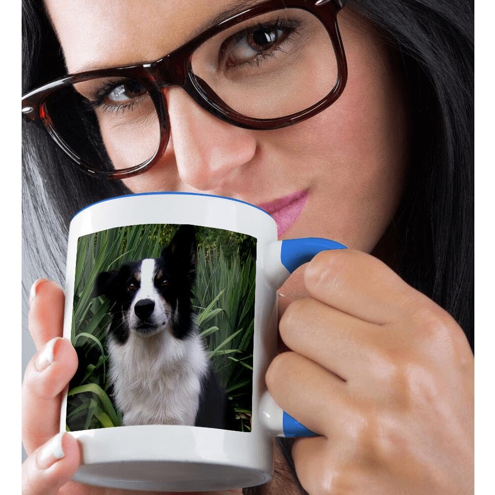 3D Rose Blue and White Ceramic Coffee Mug - 11 oz Insulated Cup for Hot & Cold Drinks - Perfect for Home, Office, or Gifts