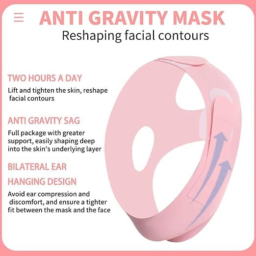 **Anti-Aging Silicone Face Mask for Women & Men – V-Lift Tightening Band for Cheek, Chin & Double Chin Reduction – Skin Firming & Slimming Facial Bandage (1 Count) – Perfect for Home Spa & Skincare Routine**