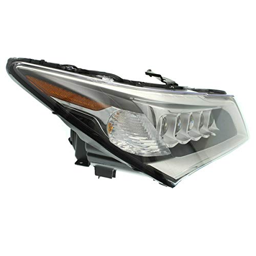 CAPA-Certified 2014-2016 Acura MDX Right Passenger Side LED Headlight Assembly with Bulb - Direct Replacement for Improved Night Visibility & Safety Driving