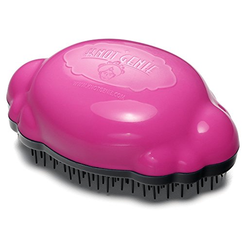 Knot Genie Detangling Hair Brush for Kids - Fairy Pink | Gentle Pain-Free Knot Remover for Curly & Thick Hair | Smooth & Shiny Results | Perfect for Daily Hair Care, Travel & Sensitive Scalps