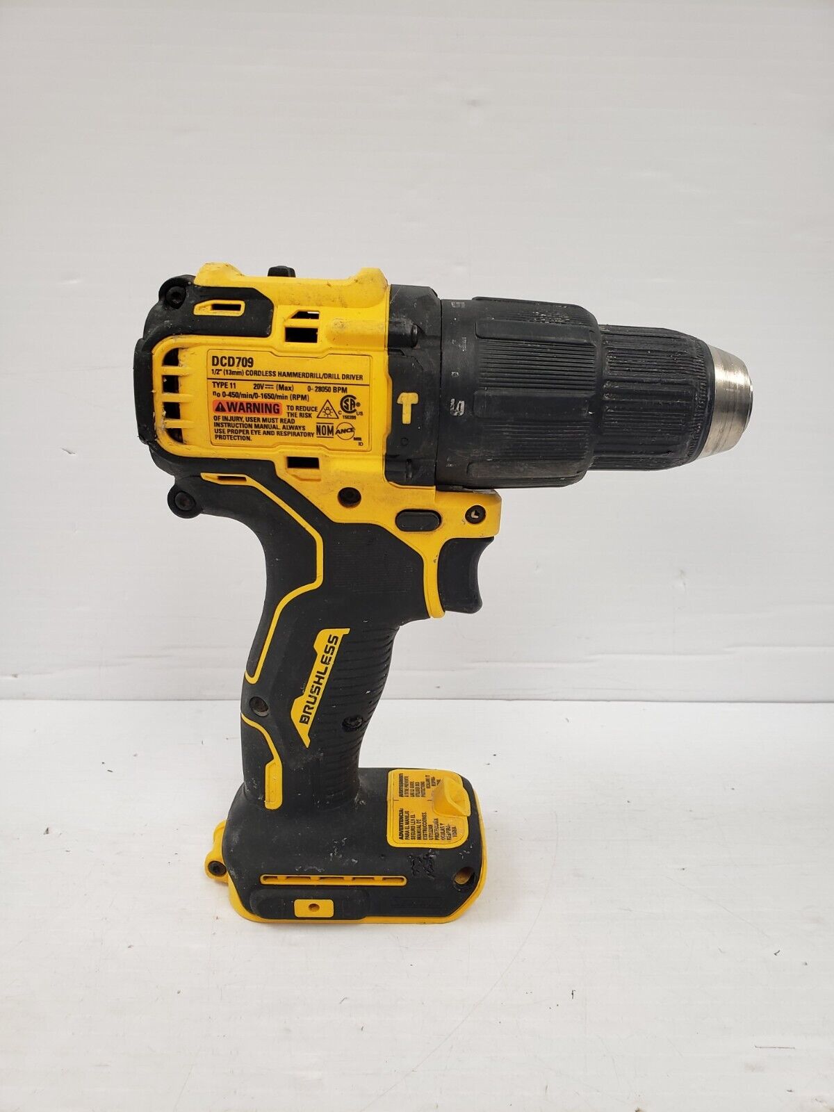 DEWALT DCD709 20V MAX XR Brushless Hammer Drill/Driver - Powerful Cordless Drill for Wood, Metal & Masonry - Ideal for DIY, Construction & Home Improvement Projects