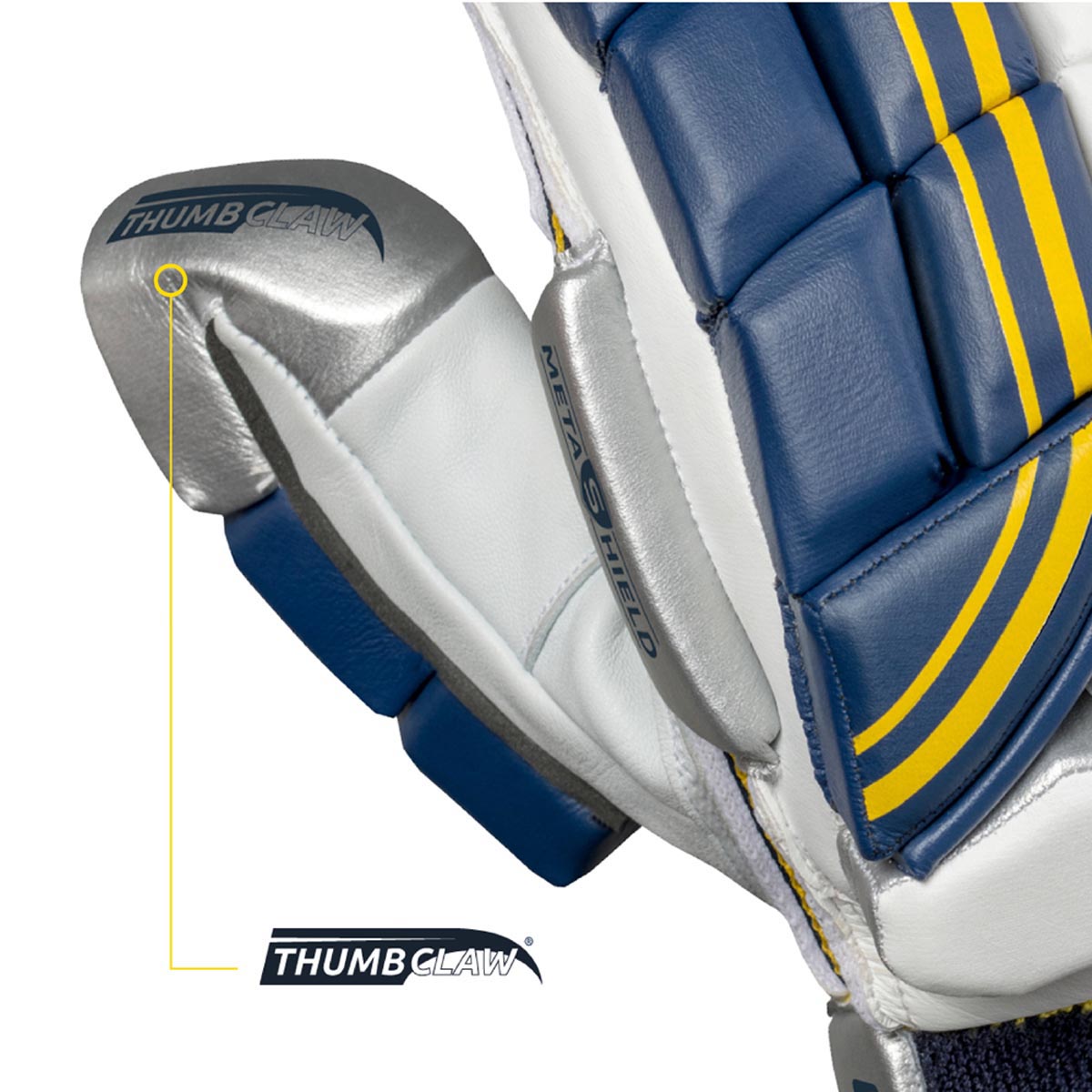 Masuri E Line Cricket Batting Gloves - Premium Leather Protection for Batsmen | Ideal for Practice & Match Play