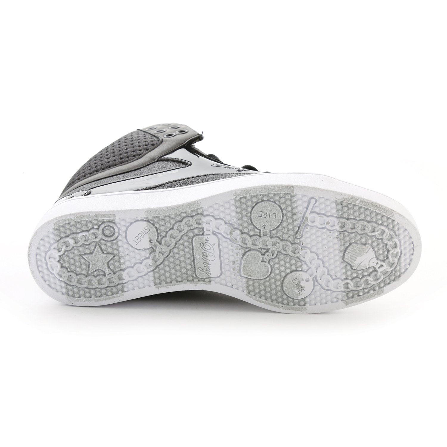 Women's Glitter High-Top Sneakers - Fashionable Pastry Pop Tart Dance Shoes for Performance & Casual Wear | Perfect for Dance Classes, Parties & Everyday Style