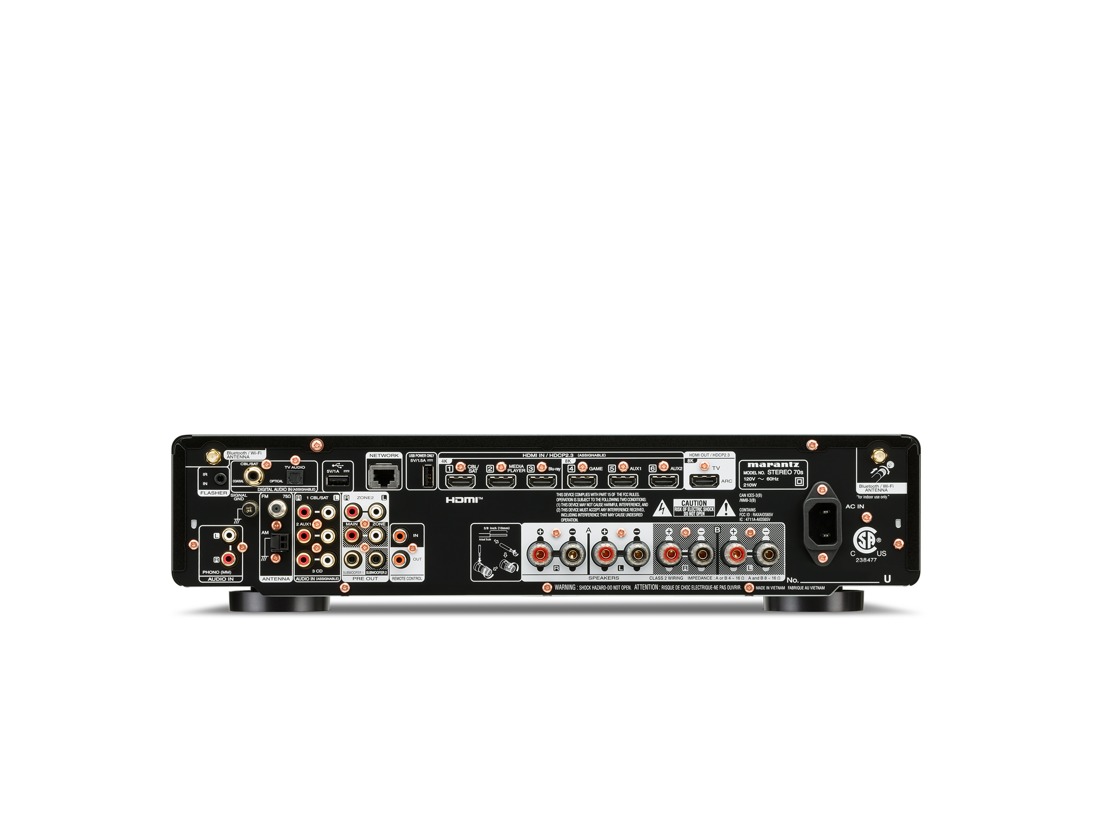 Marantz Stereo 70s Hi-Fi Integrated Amplifier with Built-in DAC, Streaming & HDMI Switching - Perfect for Home Theater & Audiophile Music Listening
