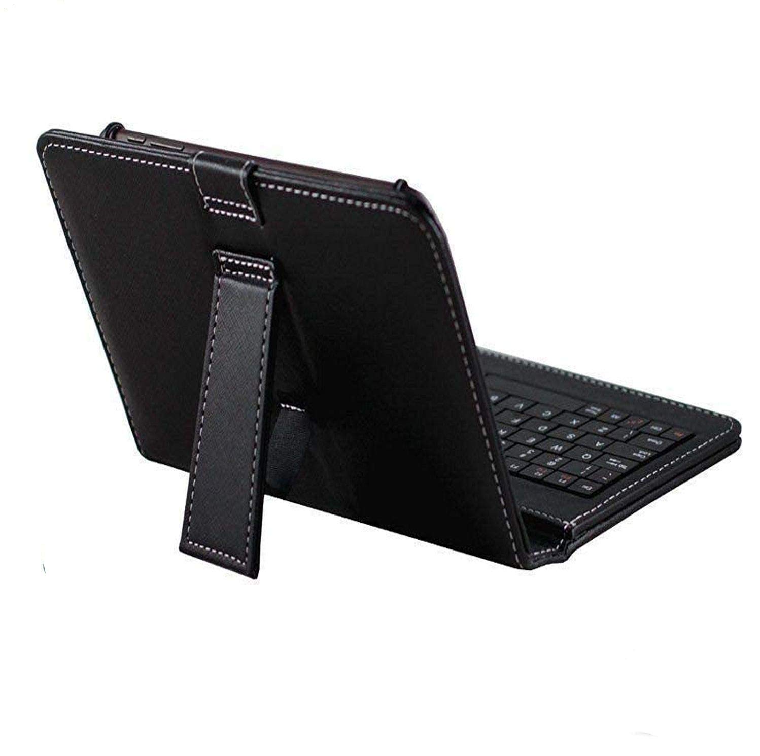Navitech Black Keyboard Case for Elecost E10.1, Fengxiang & Fullwei 10.1-Inch Tablets - Slim Protective Cover with Backlit Keys | Perfect for Work, Study & Travel