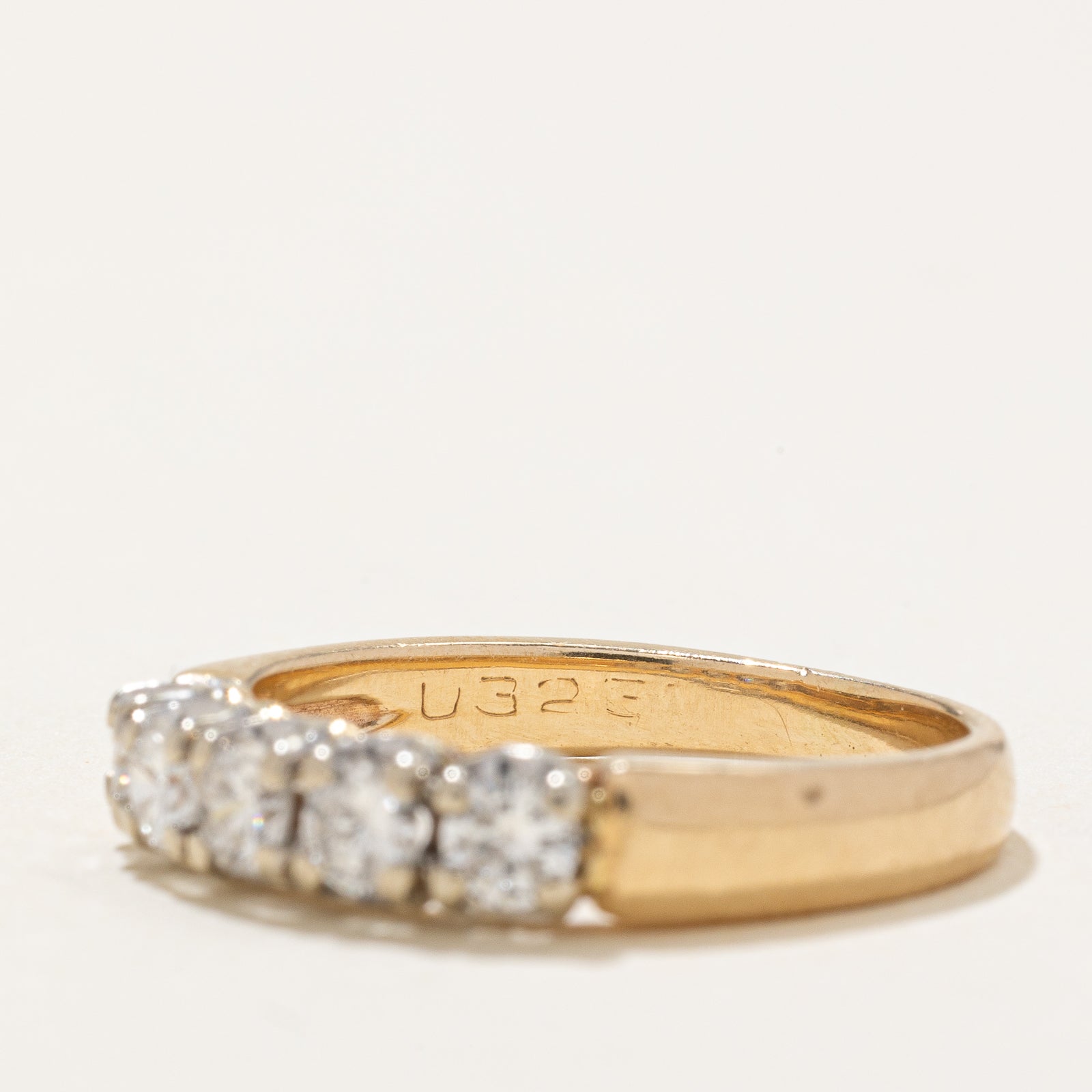 0.48ctw Five Stone Diamond Ring - Size 6.25 | Elegant Wedding Band, Anniversary Gift for Her | Perfect for Engagement, Proposal & Special Occasions