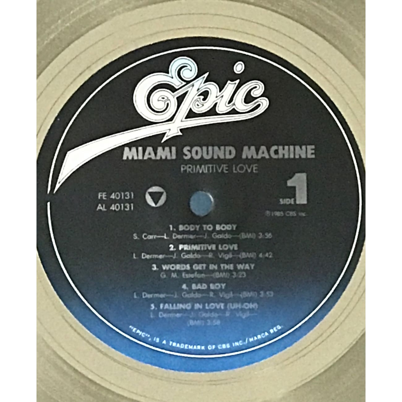 Gloria Estefan & Miami Sound Machine Primitive Love RIAA Certified Platinum Album Award - Perfect for Music Collectors & 80s Disco Fans Home Decor