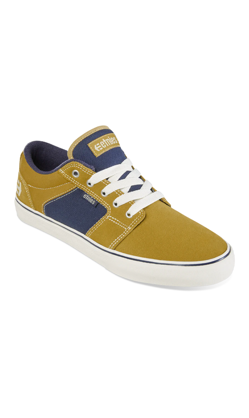 Etnies Barge LS Men's Skate Shoes - Tan/Blue | Durable & Comfortable for Skateboarding & Casual Wear