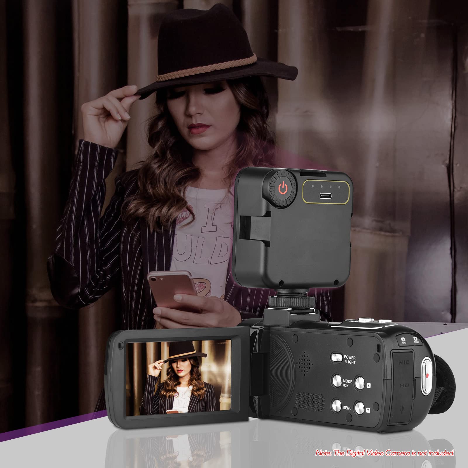 Andoer IR49S Mini IR Night Vision Light for Camera - Vlog & YouTube Recording