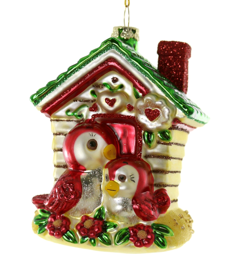 Handmade Love Birds Ornament by Cody Foster - Perfect for Christmas Tree Decor, Wedding Gift & Home Decoration