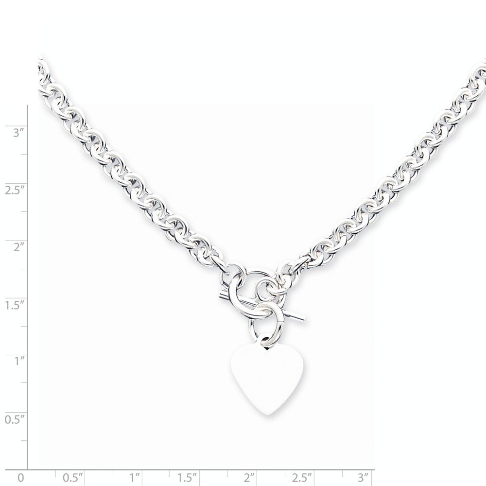 925 Sterling Silver Engravable Heart Pendant Necklace with Unique Link Chain - Perfect for Anniversary Gifts, Valentine's Day & Personalized Jewelry