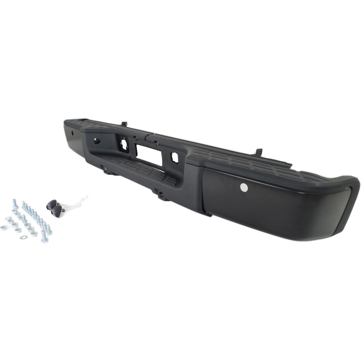 Primered Rear Bumper Assembly for 2007-2013 Chevy Silverado & GMC Sierra 1500 with Parking Sensors (GM1103149) - Durable Replacement Bumper for Truck Protection & Off-Road Use