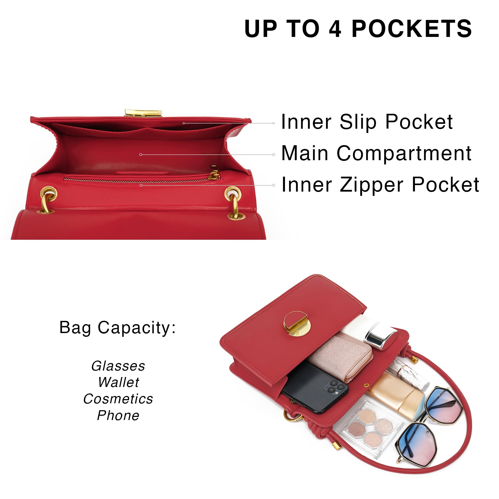 Stylish Scarleton Crossbody Bag for Women - Slim & Lightweight Purse with Adjustable Strap - Perfect for Travel, Shopping & Everyday Use - H2090