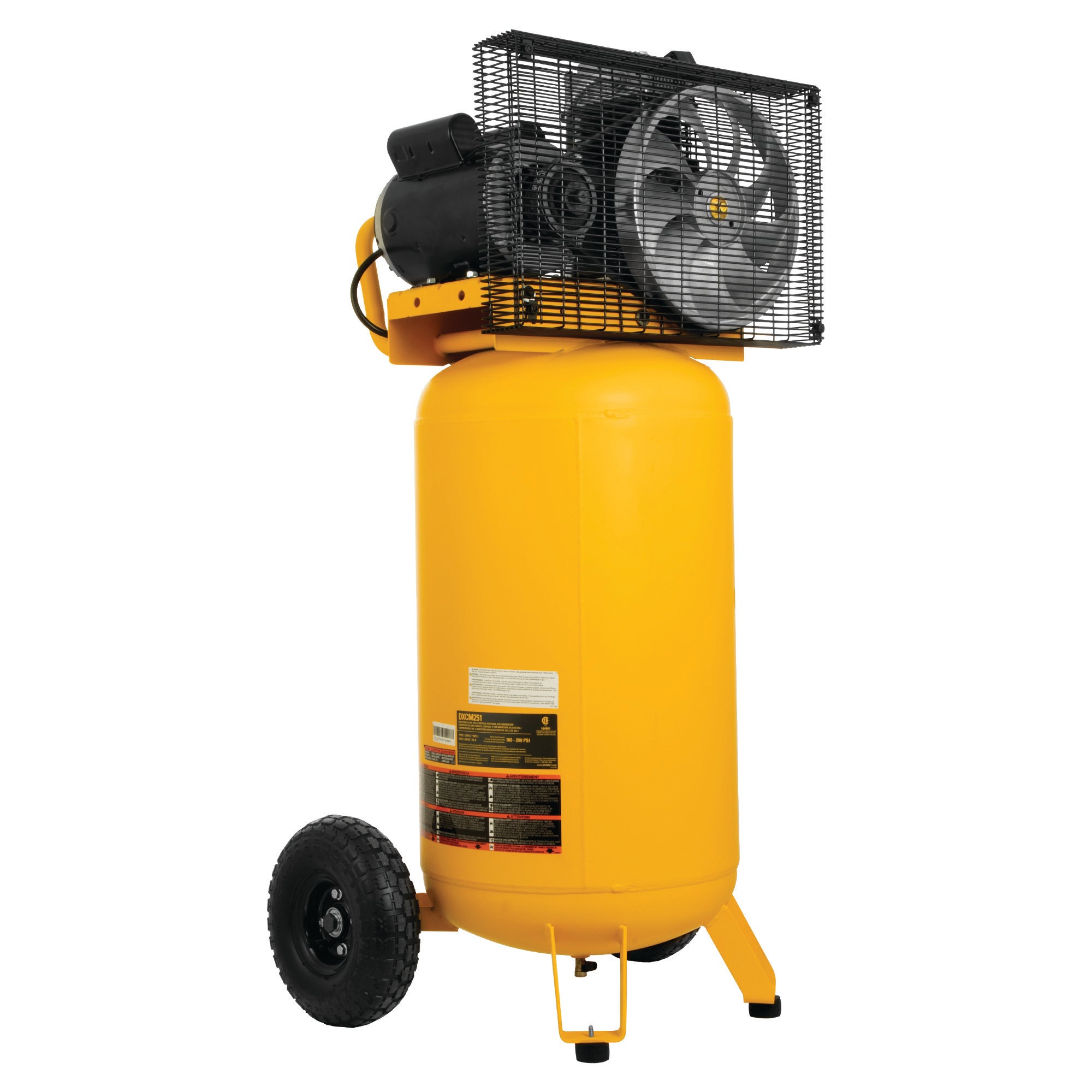 DeWALT DXCM251 25 Gallon 200 PSI Vertical Portable Oil-Lubricated Air Compressor for Construction, Woodworking & Automotive Repair
