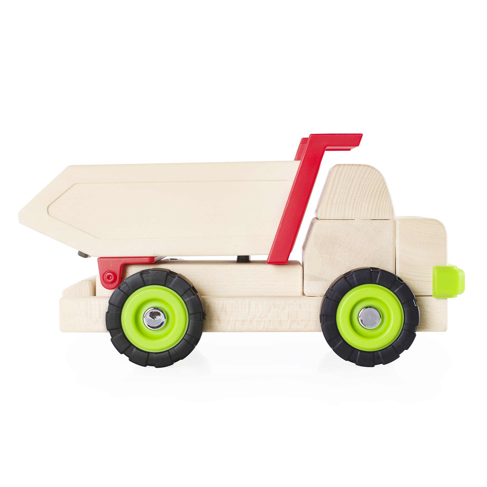 Guidecraft Block Science Big Pretend Play Dump Truck - Natural Wooden Educational Toy for Toddlers | STEM Learning Toy, Construction Block Play Vehicle | Perfect for Preschool Classroom & Indoor Playtime