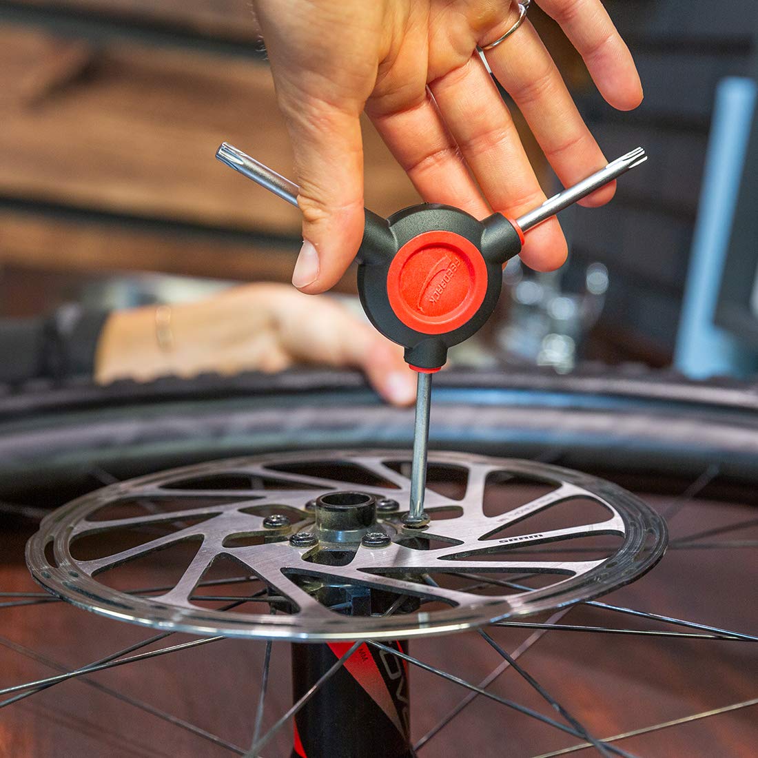 FEEDBACK SPORTS 3-Way Bicycle Torx Wrench Set - T25/T28/T30 with Dual Density Rubber Grip | Professional Bike Repair Tool for Road & Mountain Bikes | Perfect for Home Mechanics & Cycling Enthusiasts