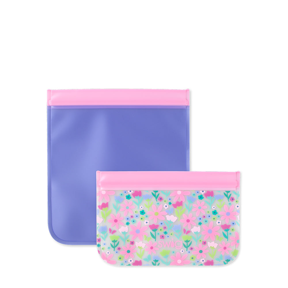 Flower Power Foldi Lunch Bundle - Reusable Eco-Friendly Bento Box Set for Kids & Adults - Perfect for School, Work, Picnics & Travel