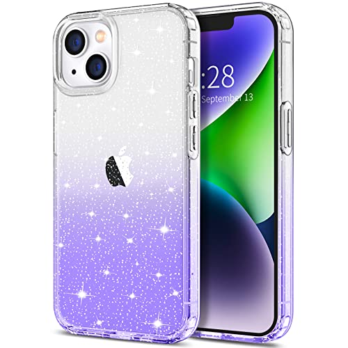Clear/Purple Glitter