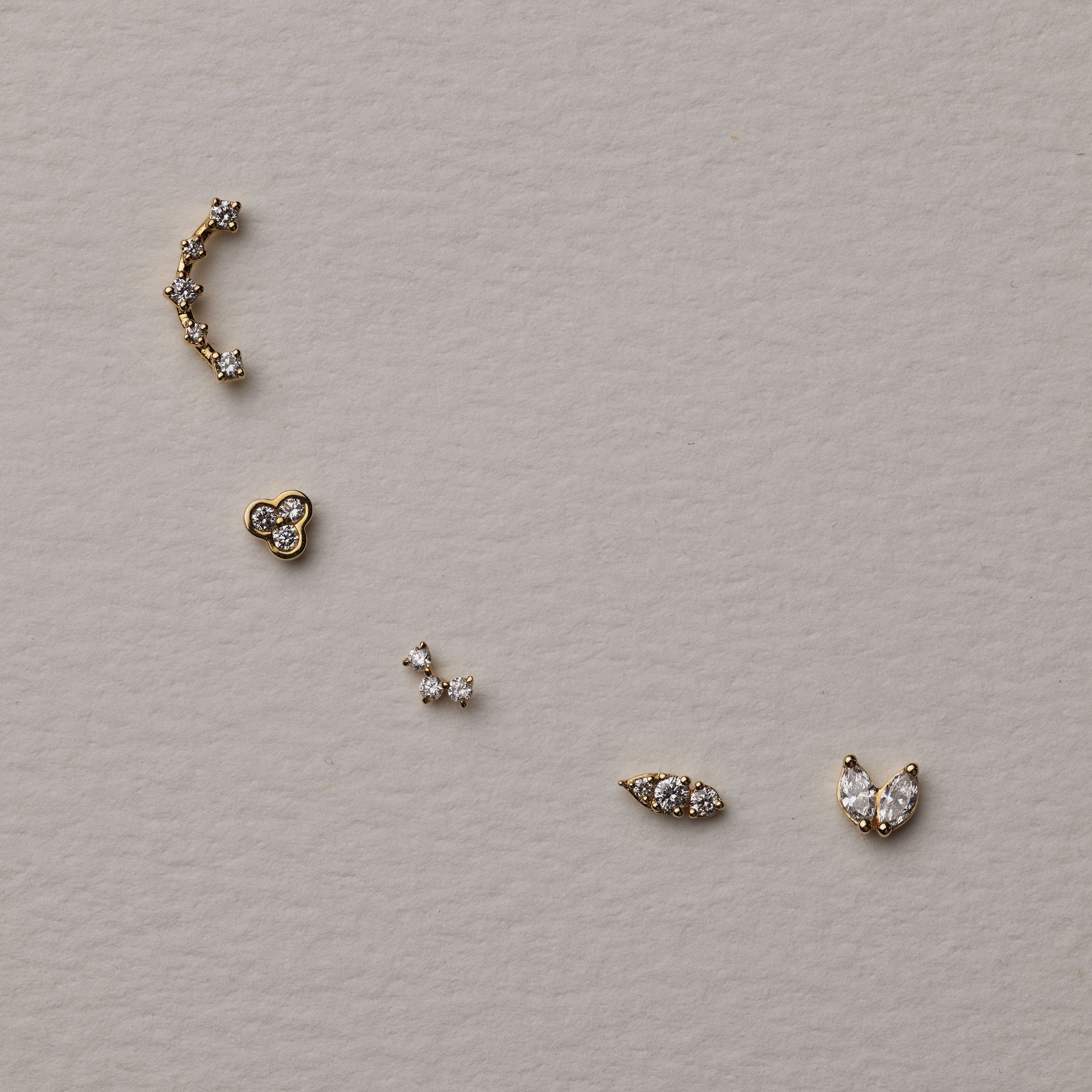 10k Gold Lab Grown Diamond Helix Stud Earrings for Women - Hypoallergenic & Durable, Perfect for Everyday Wear & Special Occasions