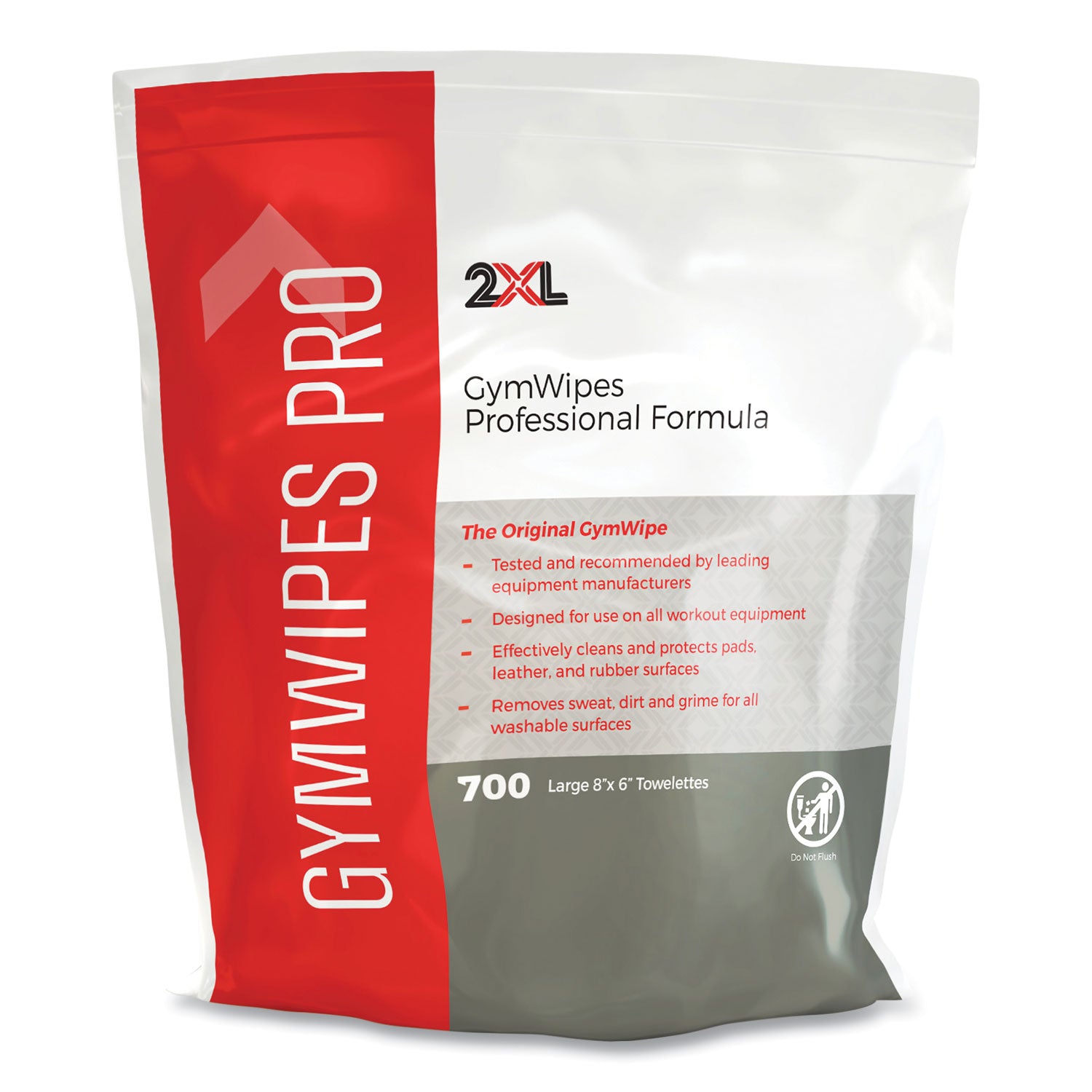 2XL Professional Gym Wipes - Unscented, 1 Ply, 6
