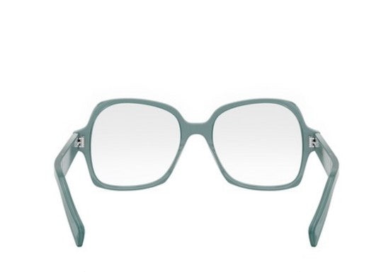 Celine THIN CL50148I 093 Shiny Lime Transparent Geometric Women's Eyeglasses - Fashionable Designer Glasses for Women, UV Protection & Lightweight Frame - Perfect for Office, Reading & Everyday Wear