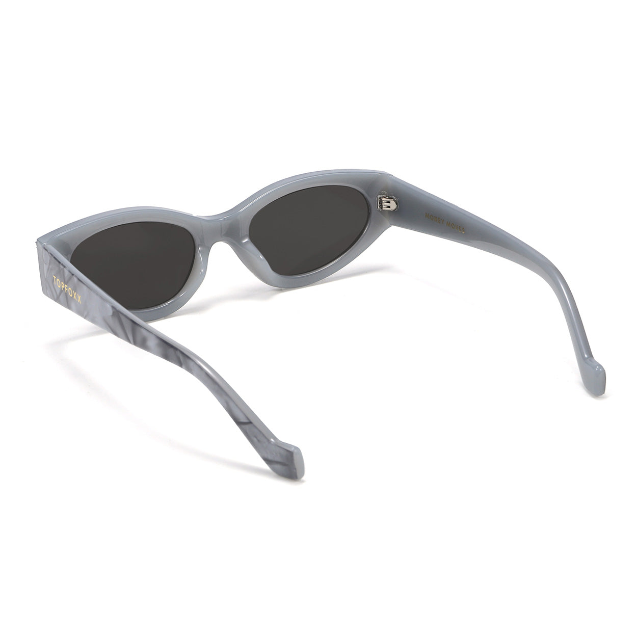 Kat x Money Moves Grey Cateye Sunglasses for Women - Retro Vintage Style UV Protection Shades - Perfect for Beach, Driving & Summer Fashion