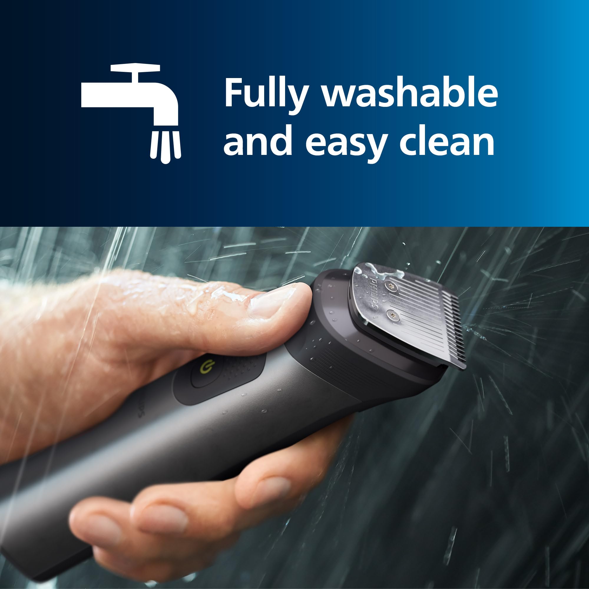 Philips Multi Groomer All-in-One Trimmer Series 7000 (MG7960/28) - Men's Grooming Kit for Beard, Hair, Body & Nose - No Blade Oil Needed - Perfect for Travel, Home & Gym Use