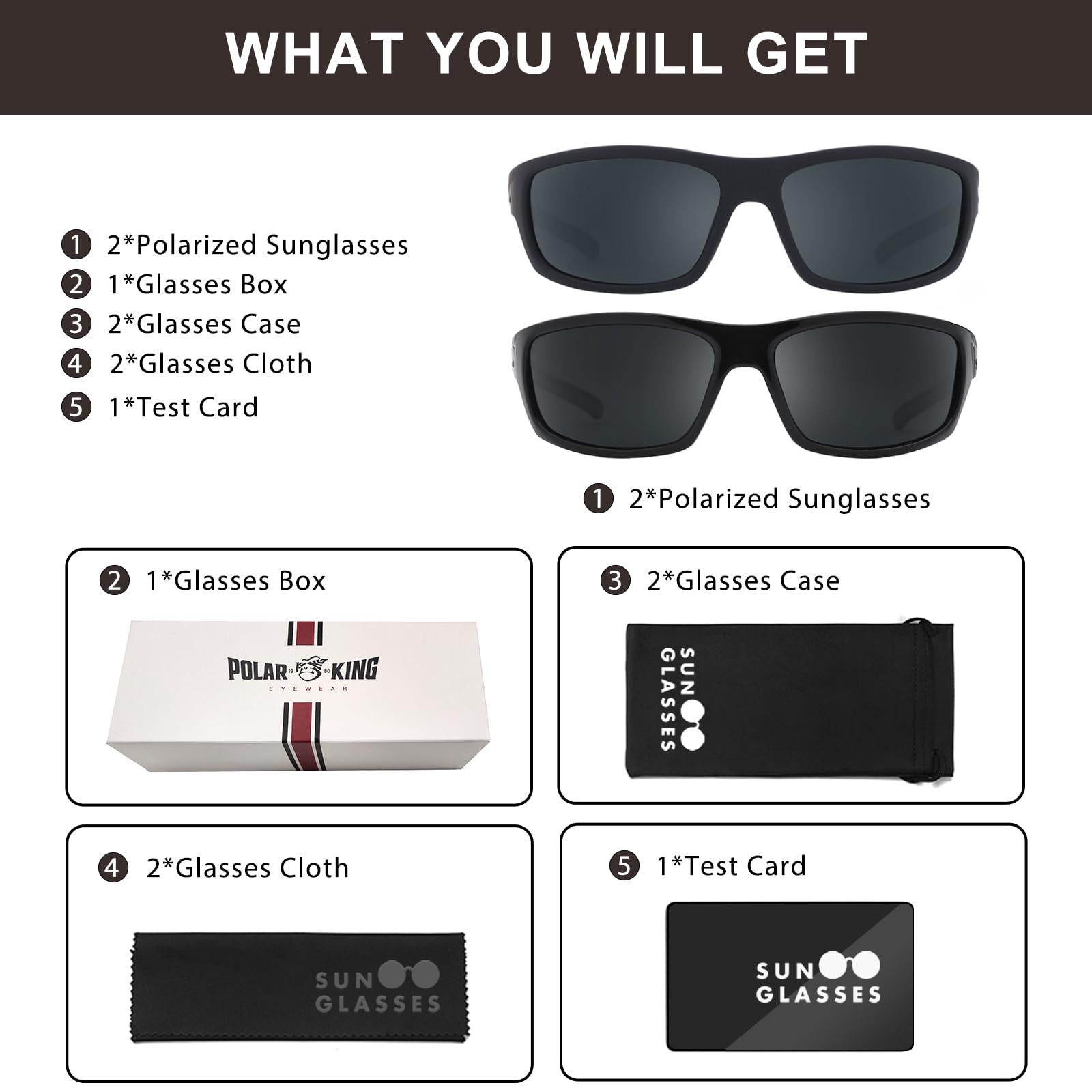 Polarized Sport Sunglasses for Men - Matte Finish UV400 Protection Mirror Lens - Running, Cycling, Fishing & Outdoor Activities