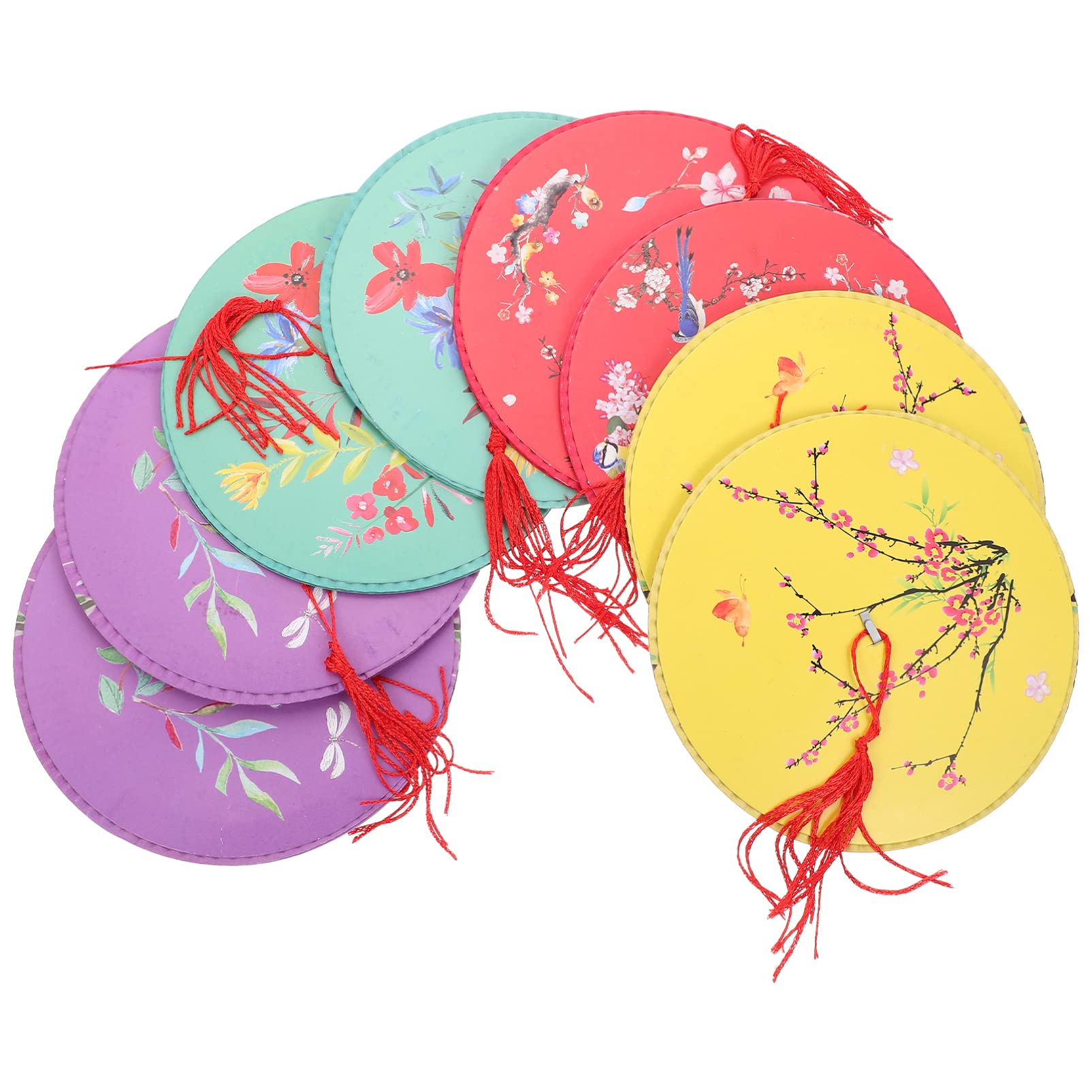 8Pcs Japanese Paper Lanterns with Tassels - Foldable Asian Hanging Lantern Shades for Wedding, Party & Home Decor | Traditional Chinese Style Lighting for Indoor/Outdoor Events, Garden & Festival Decorations