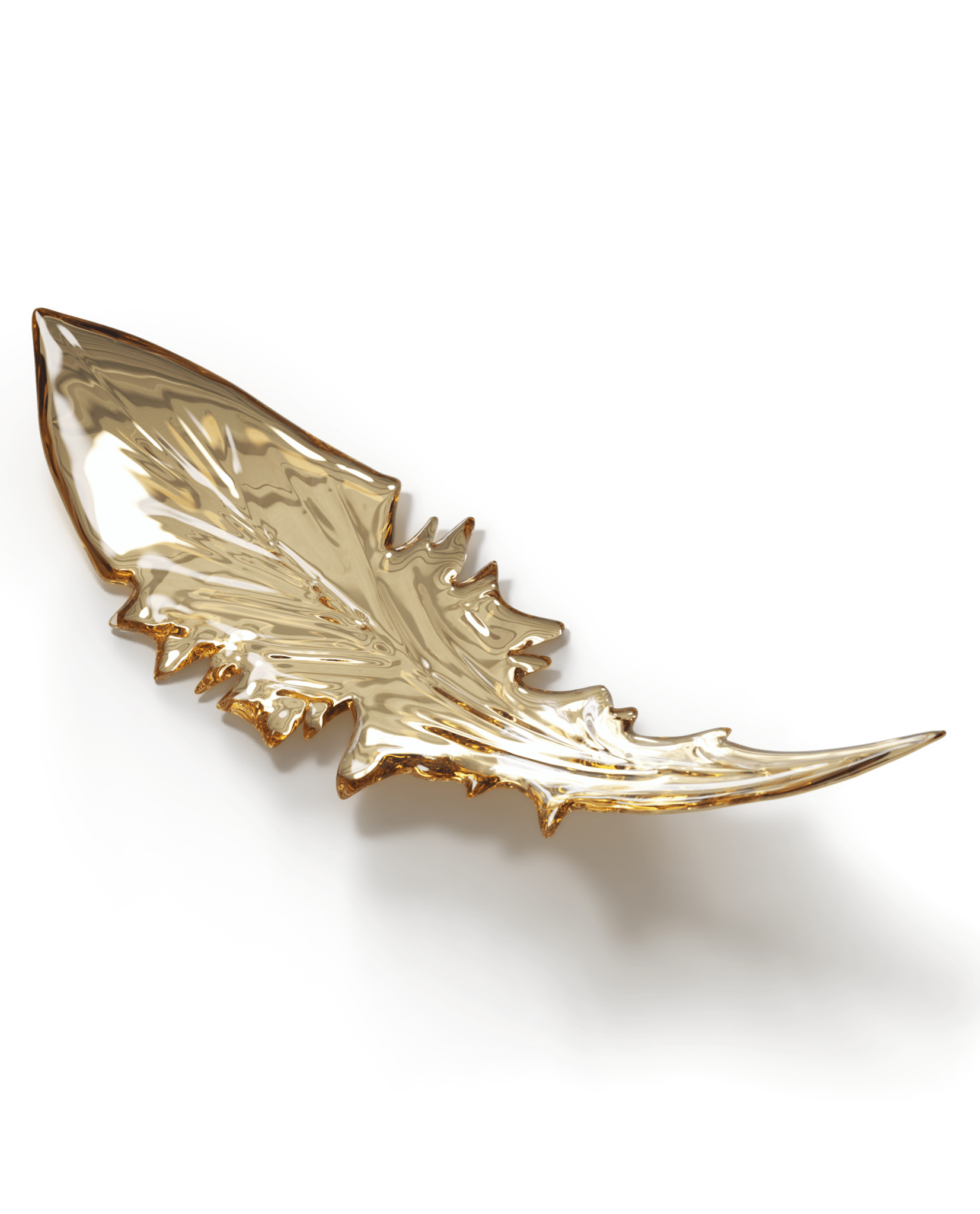 Nectar Leaves Chandelier - Elegant Botanical Crystal Ceiling Light Fixture for Dining Room, Bedroom, or Living Room Decor