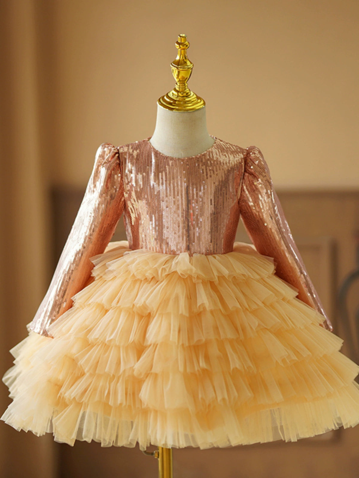 Adorable Baby Girl Baptism Dress - Long Sleeve Toddler Pageant Gown for Christmas & Special Occasions | Perfect for Christenings, Holidays & Photoshoots