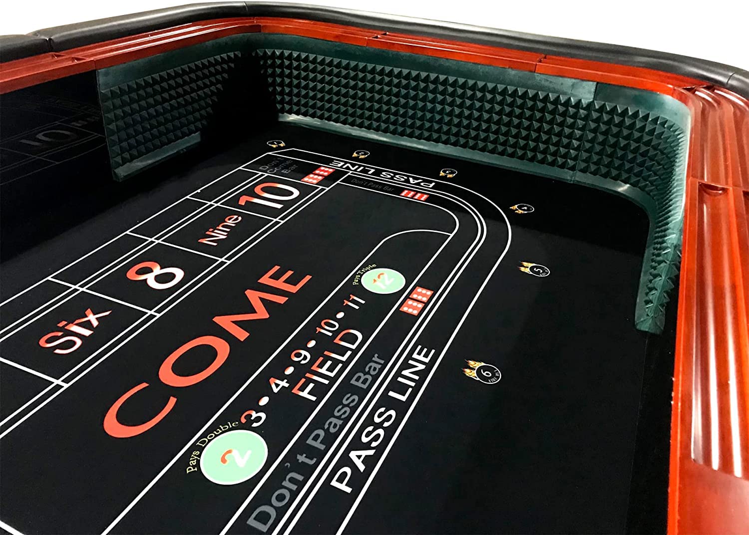 12ft Deluxe Casino Craps Poker Table with 136