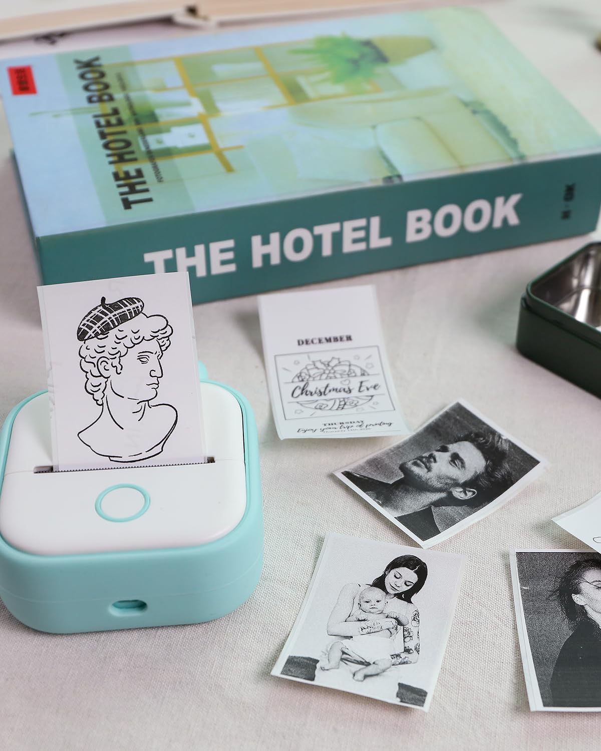 Memoking T02 Mini Printer Paper Holder - Compatible with Phomemo M02 Portable Printer, Sticker Paper Bracket, White | Perfect for Home, Office & School Labeling Projects