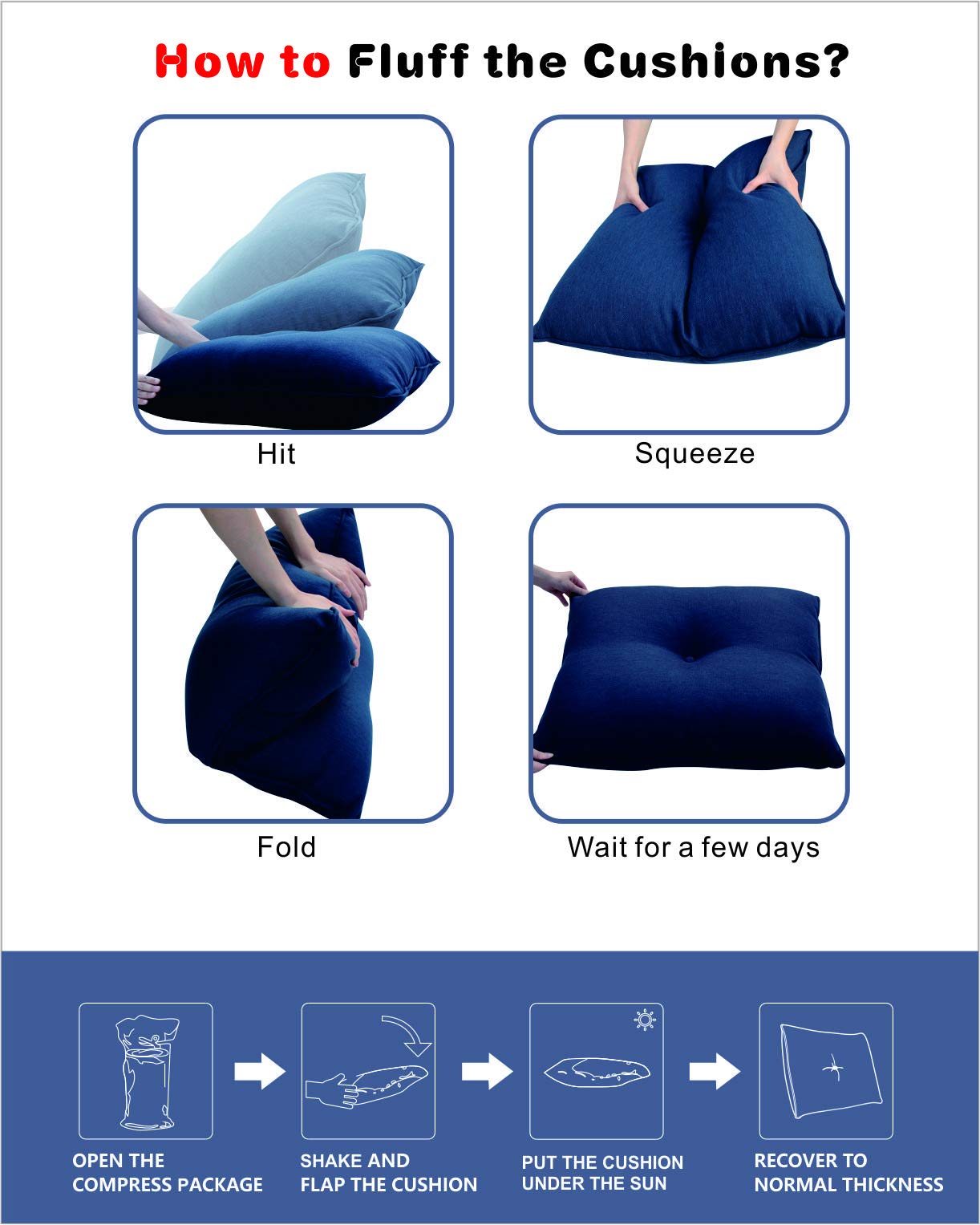 BOSSIMA Indoor Outdoor Deep Seat Chair Cushion Set - Spring Summer Seasonal Replacement Cushions (Olefin Deep Green) - Perfect for Patio, Deck, Porch & Garden Furniture