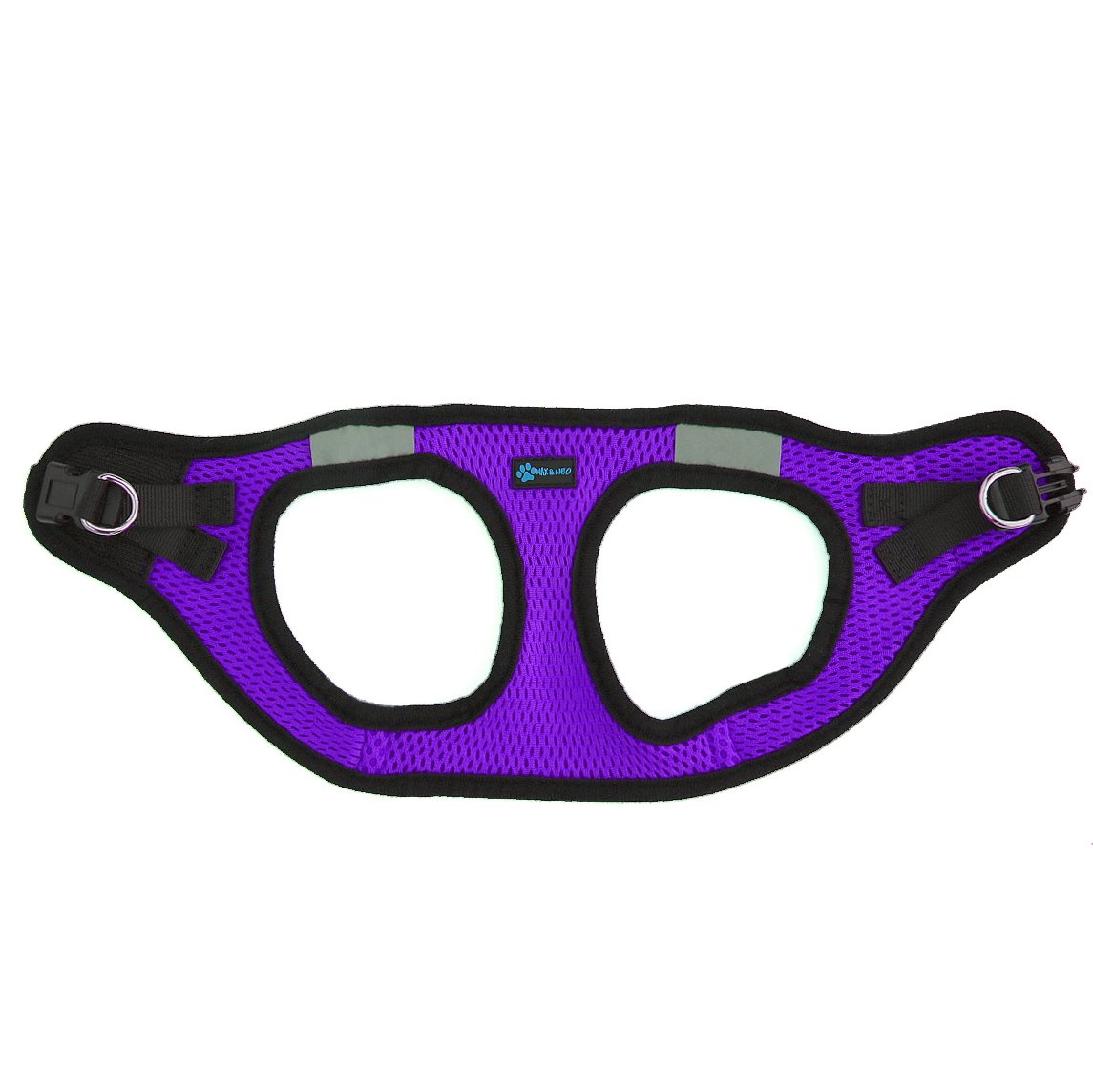 Max & Neo Nanu Small Dog Reflective Harness - Purple Pet Safety Vest for Small Breeds | Supports Dog Rescues with Every Purchase | Perfect for Night Walks & Outdoor Adventures