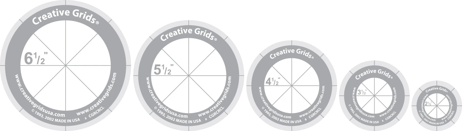 Creative Grid Circles Quilt Ruler - 5 Inch Round Template for Perfect Patchwork & Sewing Projects - Ideal for Quilting, DIY Crafts, and Fabric Cutting