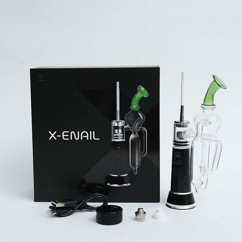 Leaf Buddi X Enail Wax Vaporizer Kit - Portable E Rig for Concentrates | Electric Dab Rig with Quartz Banger & Carb Cap | Perfect for Home Use, Travel, and On-the-Go Dabbing