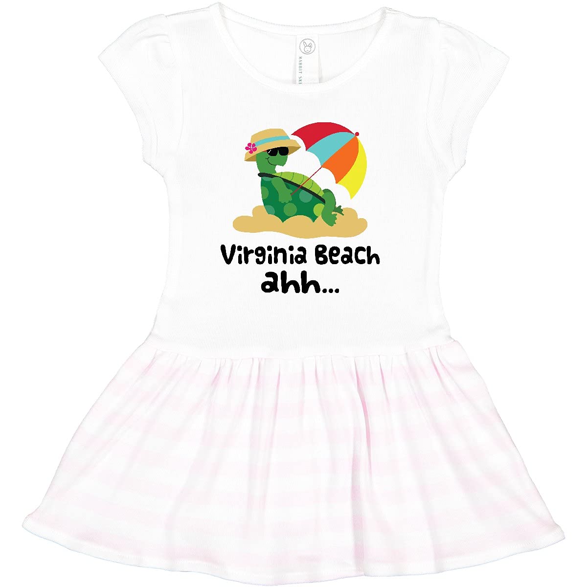 Inktastic Virginia Beach Virginia Toddler Dress - Cute Graphic Print Baby Girl Outfit for Beach Vacation & Family Photos
