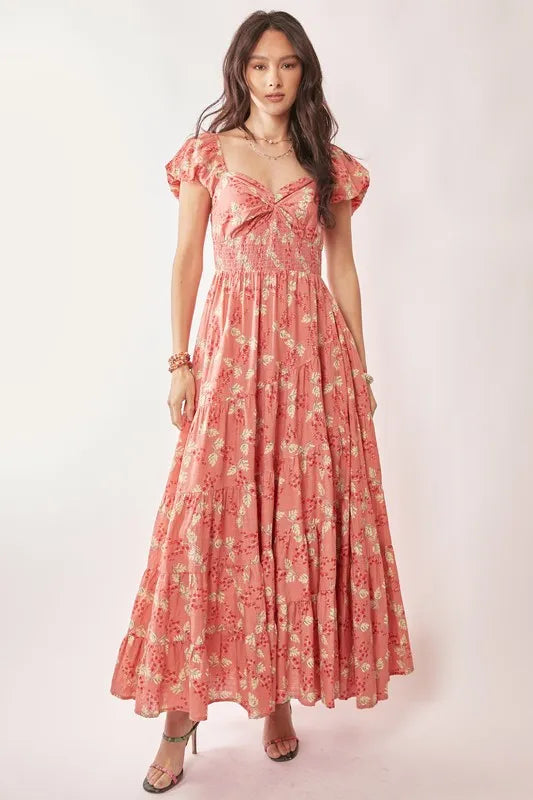 Sweetheart Neckline Textured Tiered Maxi Dress for Women - Elegant Flowy Beach Wedding Party Gown - Perfect for Summer Vacations, Date Nights & Special Occasions