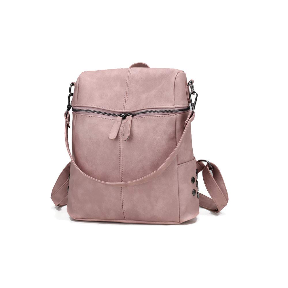 OMGA Women's Fashion Backpack - PU Washed Leather Shoulder Bag, 3-Way Convertible Rucksack with Zipper for Work, Travel & Daily Use | Stylish & Functional Purse for Ladies